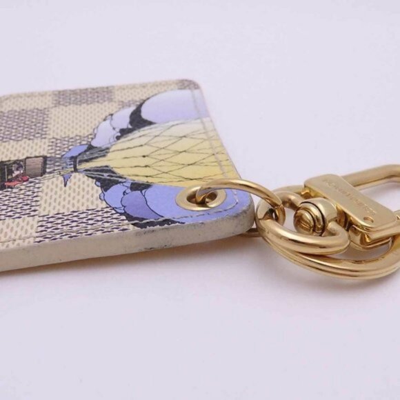 Auth Louis Vuitton Damier Azur Illustre Keyring - Picture 3 of 12